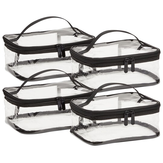 cosmetic makeup toiletry bag clear pvc travel wash waterproof pouch Auseibeely for Women Men, Portable Large Bag, & Draining Transparent Bag, Carry On Airport Airline Compliant Bag : Beauty & Personal Care High quality transparent pvc material YIMIKE Travel Toiletry Bag, 2